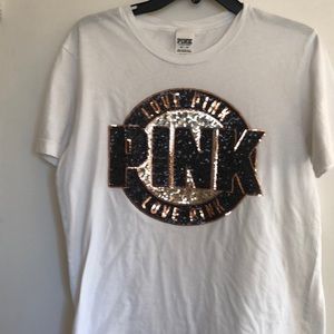 Vs pink  white sequin top